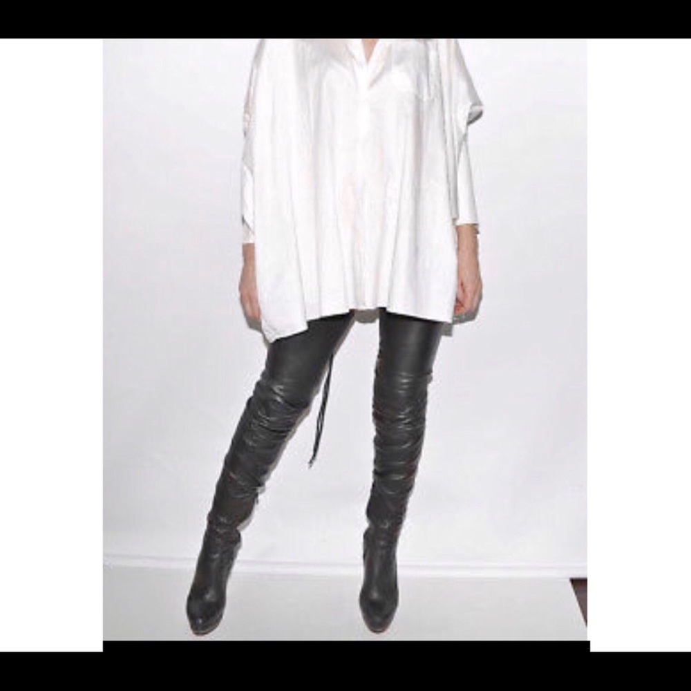 Christian Louboutin ThighHigh Black Leather Boots